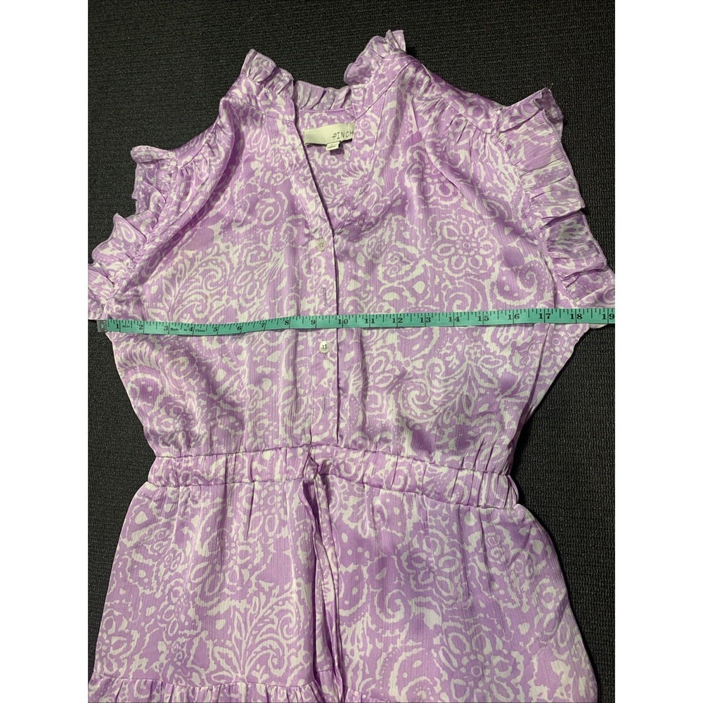 Pinch Romantic Tiered Paisley Print Maxi Dress - Lavender Size‎ Large - Picture 4 of 7